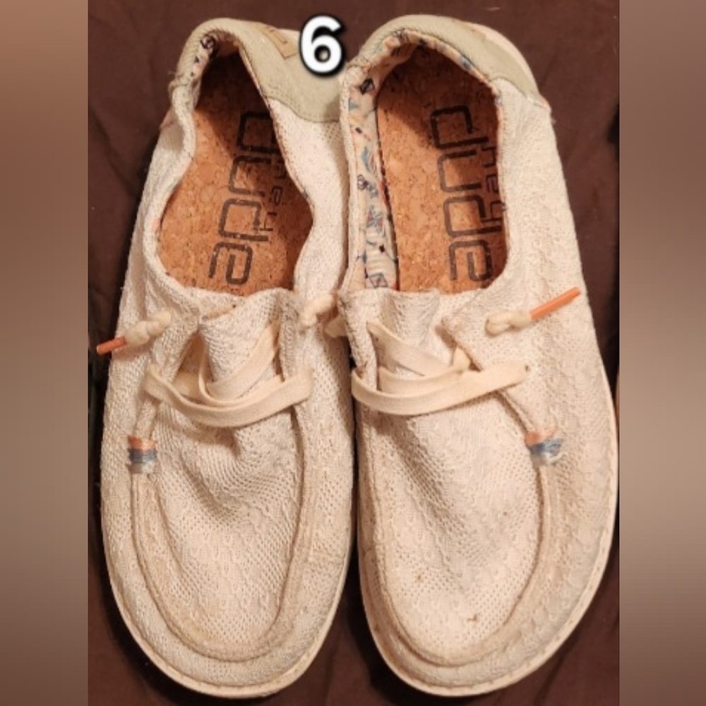 Hey Dude Cream Slip-On Shoes